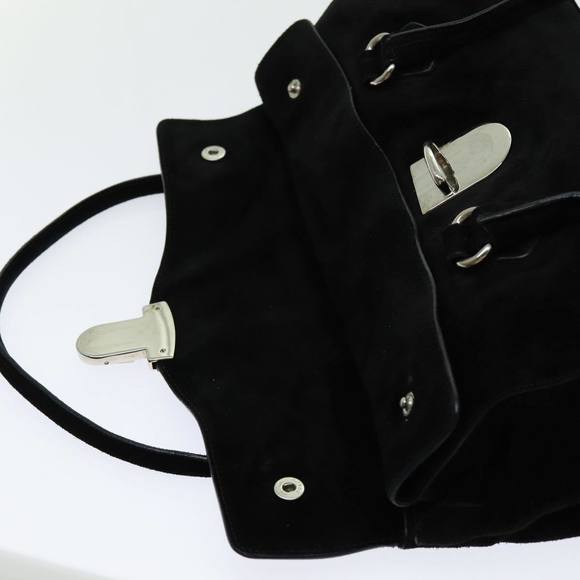 PRADA Shoulder Bag Suede Black Auth bs13416 - Picture 9 of 16